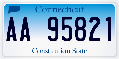 CT license plate AA95821