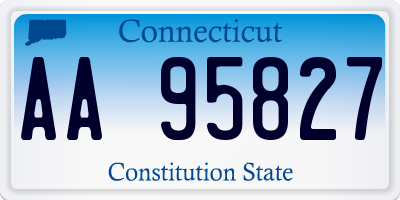 CT license plate AA95827