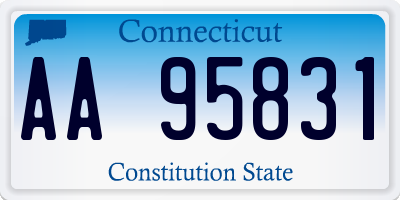 CT license plate AA95831