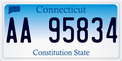 CT license plate AA95834