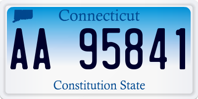 CT license plate AA95841