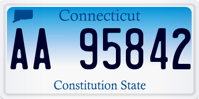 CT license plate AA95842