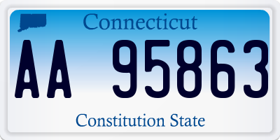 CT license plate AA95863