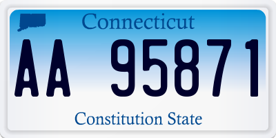 CT license plate AA95871