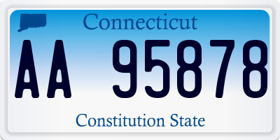 CT license plate AA95878