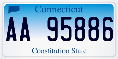 CT license plate AA95886