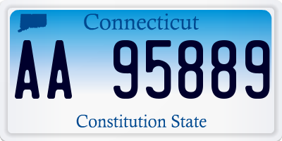 CT license plate AA95889