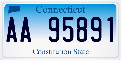 CT license plate AA95891