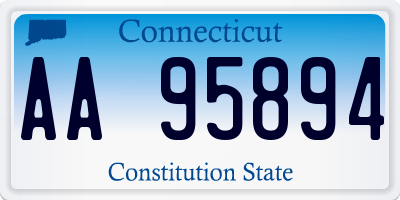 CT license plate AA95894