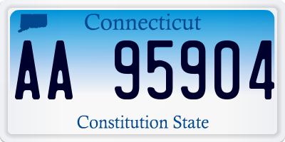 CT license plate AA95904