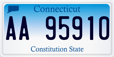 CT license plate AA95910