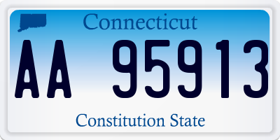 CT license plate AA95913