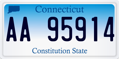 CT license plate AA95914