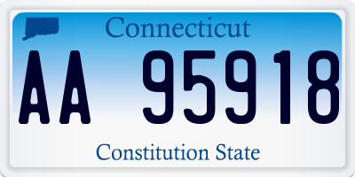 CT license plate AA95918