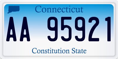 CT license plate AA95921