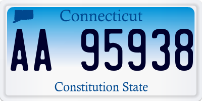 CT license plate AA95938