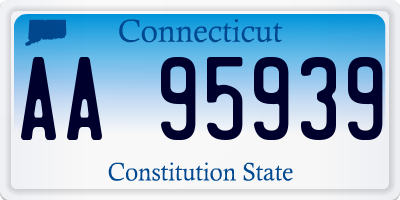 CT license plate AA95939