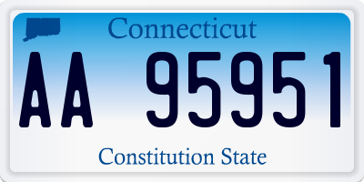 CT license plate AA95951