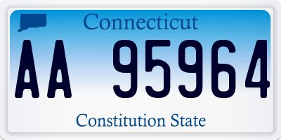 CT license plate AA95964