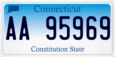 CT license plate AA95969