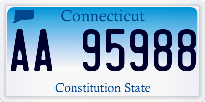 CT license plate AA95988