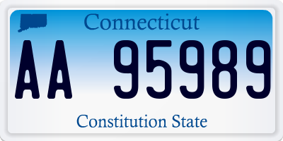 CT license plate AA95989