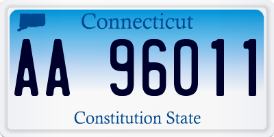 CT license plate AA96011