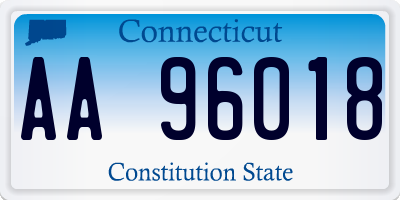 CT license plate AA96018