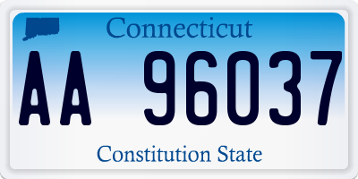 CT license plate AA96037