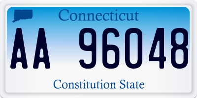 CT license plate AA96048