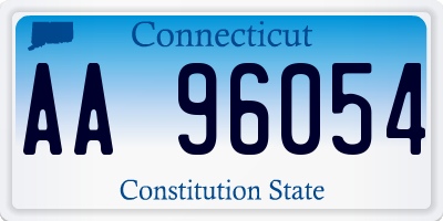 CT license plate AA96054