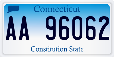 CT license plate AA96062