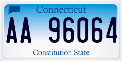 CT license plate AA96064