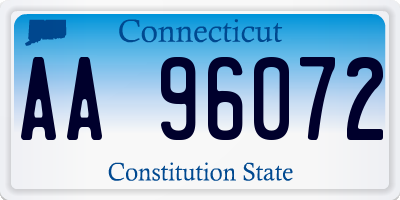 CT license plate AA96072