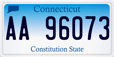 CT license plate AA96073