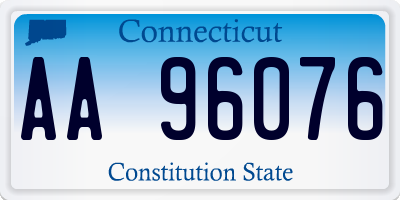 CT license plate AA96076