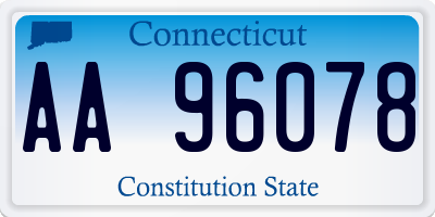 CT license plate AA96078