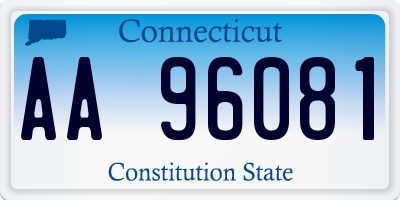 CT license plate AA96081