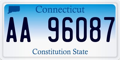 CT license plate AA96087