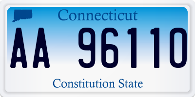 CT license plate AA96110