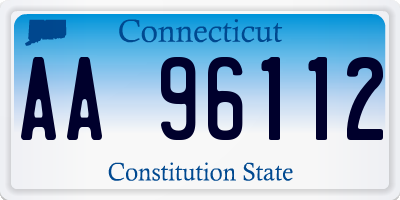 CT license plate AA96112