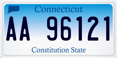 CT license plate AA96121