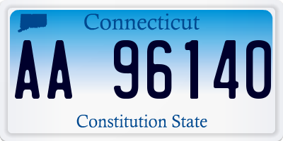 CT license plate AA96140