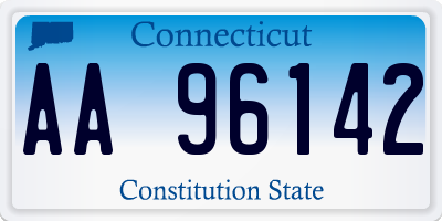 CT license plate AA96142