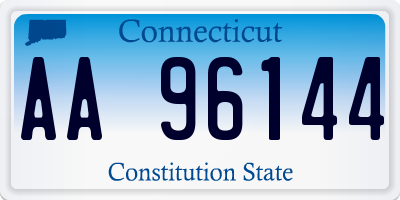 CT license plate AA96144