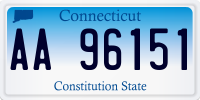 CT license plate AA96151