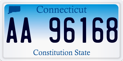 CT license plate AA96168