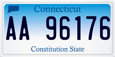 CT license plate AA96176