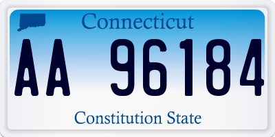 CT license plate AA96184
