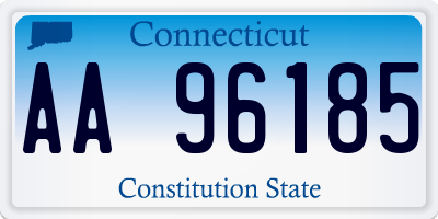CT license plate AA96185